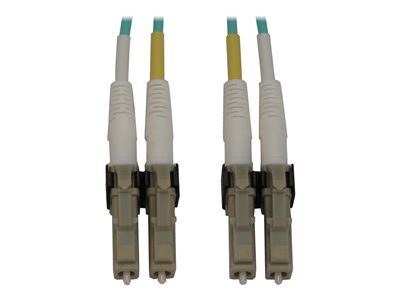 Eaton Tripp Lite Series 400G Multimode 50/125 OM3 Switchable Fiber Optic Cable (Duplex LC-PC M/M), LSZH, Aqua, 3 m (9.8 ft.)