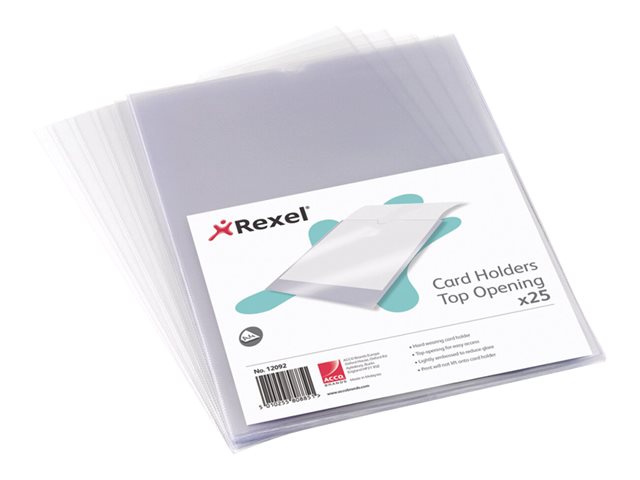 Rexel Nyrex Business Card Protective Pocket For A4 Clear Pack Of 25