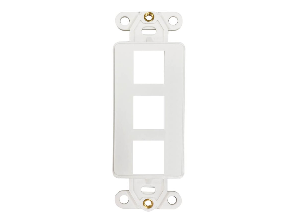 Eaton Tripp Lite Series 3-Port Antibacterial Wall-Mount Insert, Decora Style, Vertical, Ivory, TAA