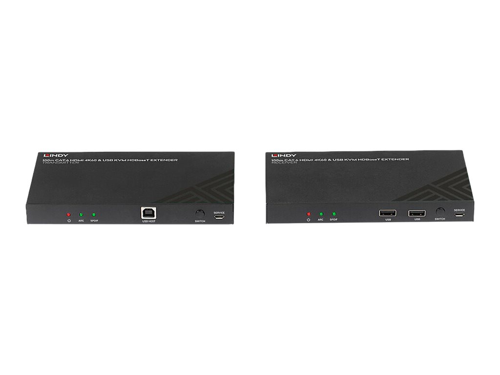 LINDY 100m, Cat.6, HDMI, 4K60, HDBaseT, KVM Extender