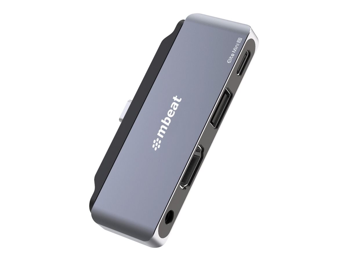 mbeat Elite Mini P6 docking station USB-C 3.1 Gen 1 Product shot Left-angle 79750