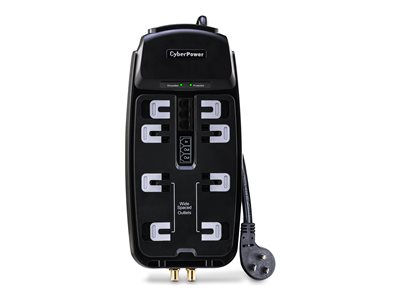 CSHT808TC SURGE PROTECTOR 8OUTRIGHT ANGLE NEMA $300K 8FT CORD