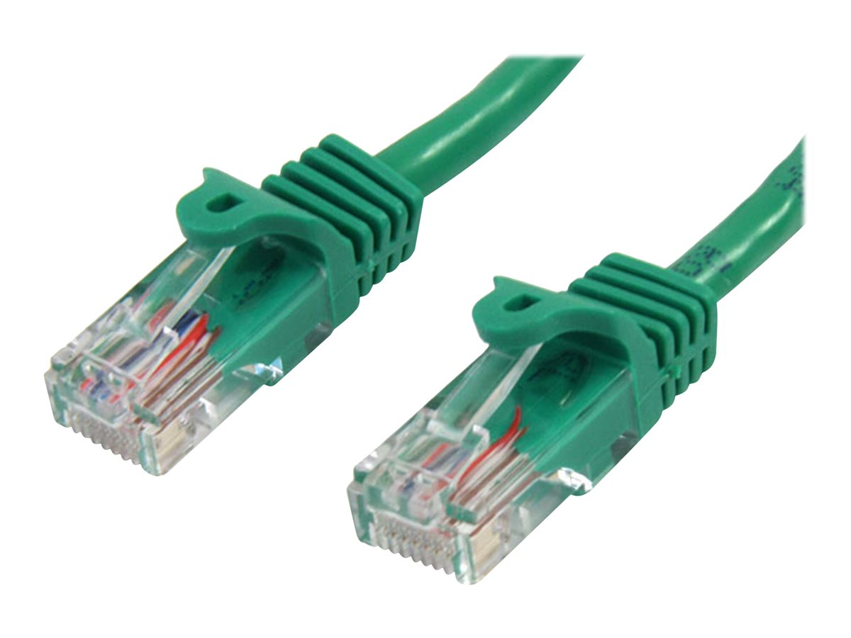 Startech 3m Green Cat5e / Cat 5 Snagless Patch Cable patch cable 3 m Product shot Right-angle 79850