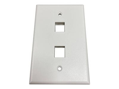 Eaton Tripp Lite Series 2-Port Single-Gang Keystone Wall Plate, Antibacterial, Ivory Matte, TAA