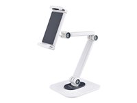 StarTech.com Adjustable Tablet Stand for Desk, Desk/Wall Mountable, Supports Up to 2.2lb, Universal Tablet Stand Holder for Desk, Articulating Tablet Mount Pivot/Swivel/Rotate - Ergonomic Tablet Stand (ADJ-TABLET-STAND-W) Tablet Stativ
