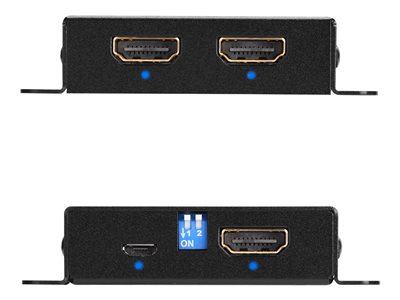 SIIG 2 Port HDMI Mini Splitter Amplifier with EDID Management 3840x2160  60Hz - video/audio splitter - 2 ports - TAA Compliant