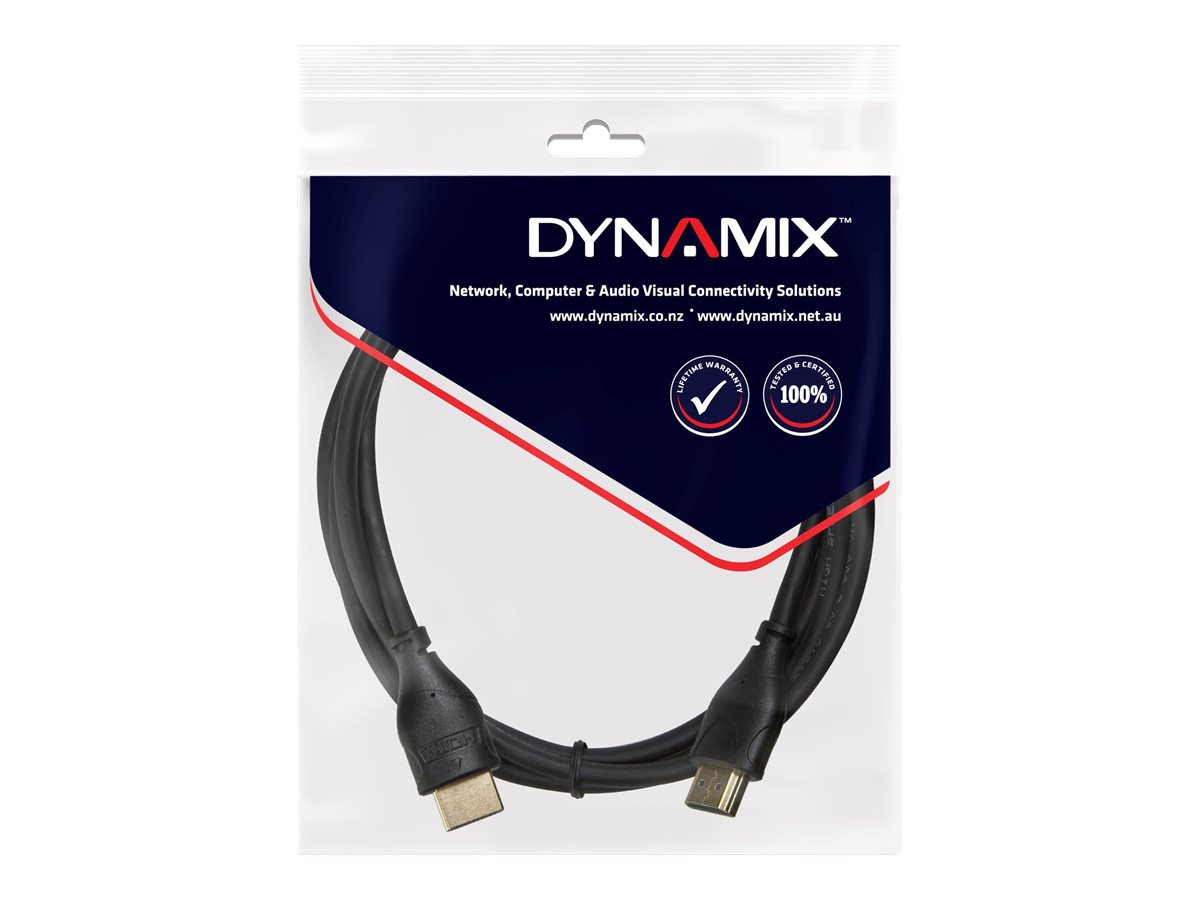 Dynamix Slimline C-HDMIHSE-1H HDMI cable with Ethernet 1.5 Package view Front 77850