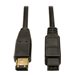 Tripp Lite 6ft Hi-Speed FireWire IEEE Cable-800Mbps with Gold Plated Connectors 9pin/6pin M/M 6