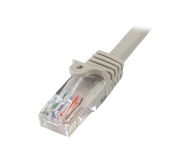 StarTech.com Cat5e Ethernet Cable - 15 ft - Gray- Patch Cable - Snagless Cat5e Cable - Network Cable - Ethernet Cord - Cat 5e Cable - 15ft (45PATCH15GR)