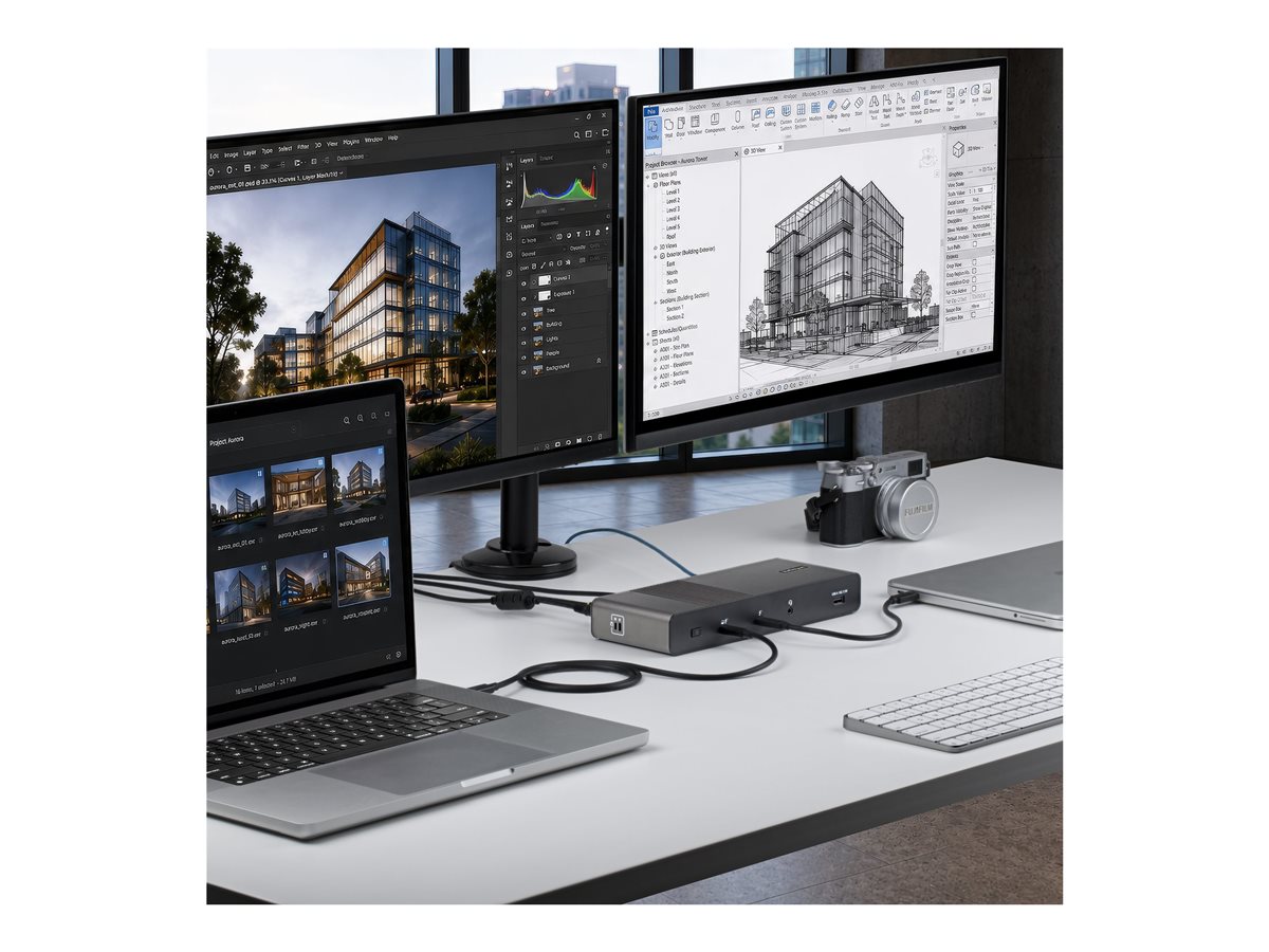 Startech - dokovací stanice - USB4 / Thunderbolt 4 / Thunderbolt 5 - 2 x DP, 2 x HDMI - 1GbE, 2.5GbE - kompatibilní s TAA – foto 5