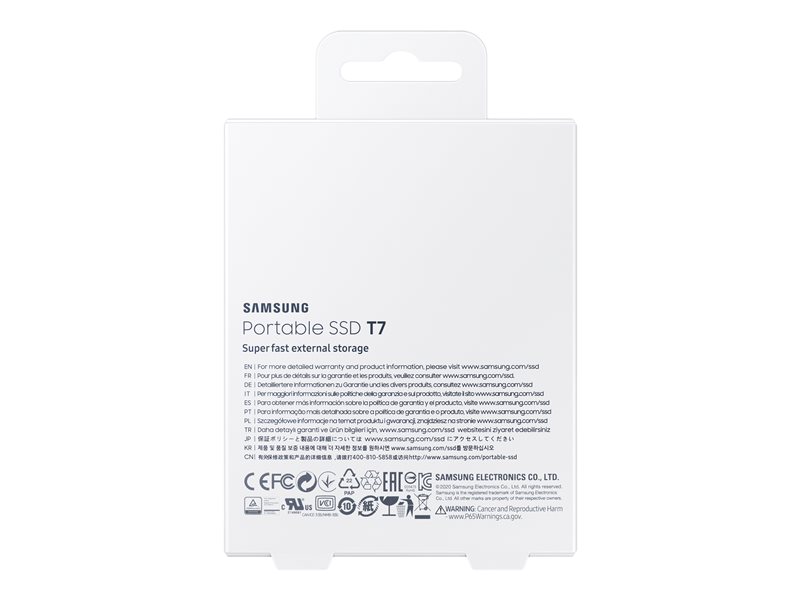 Samsung T7 MU-PC500H - SSD - verschl?sselt - 500 GB - extern (tragbar) - USB 3.2 Gen 2 (USB-C Steckverbinder)