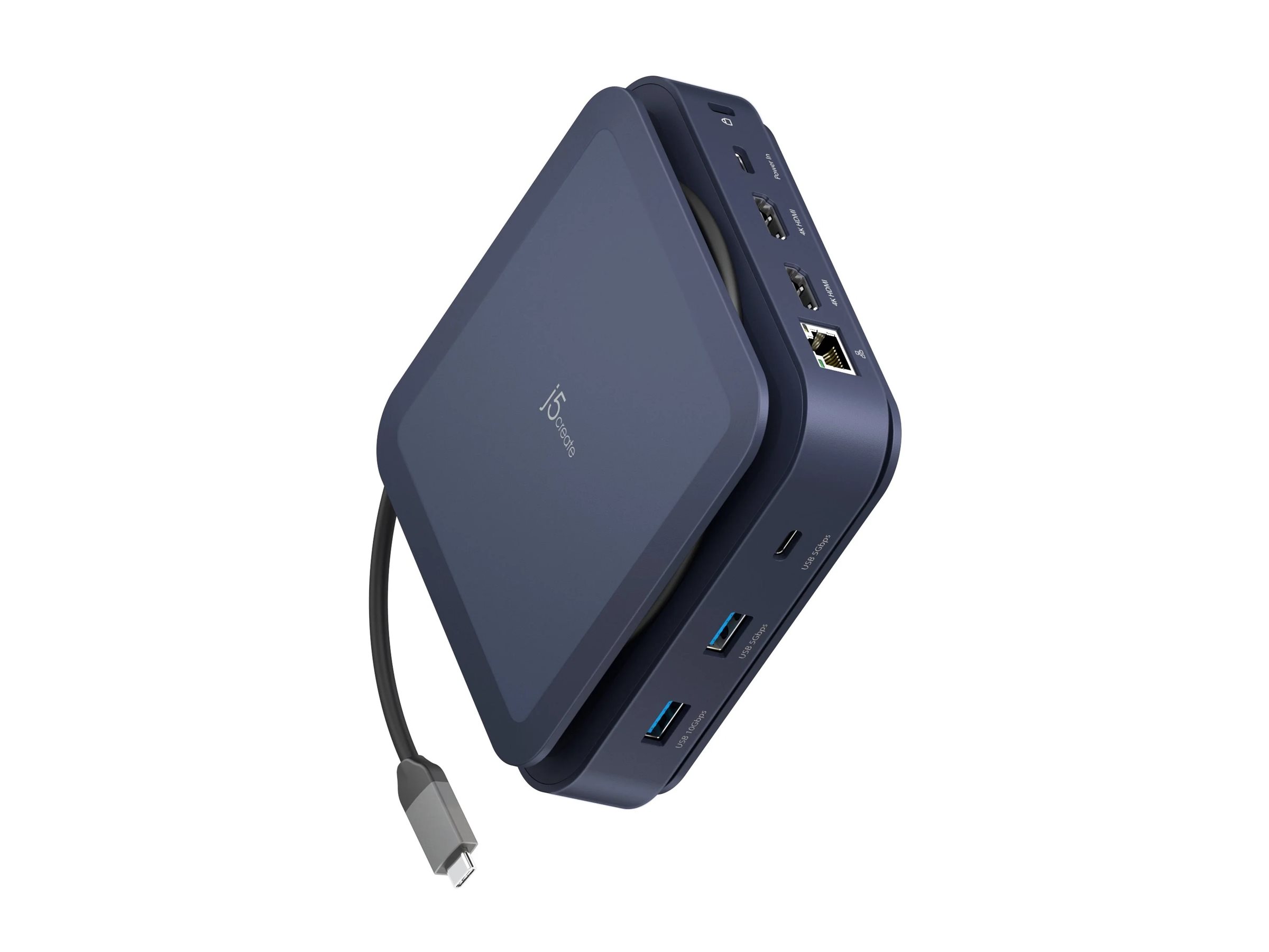 j5create JCD3196, docking station, USB-C / USB4, 2 x HDMI, 1GbE