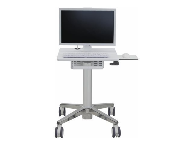 Ergotron Lean WOW SV10 chariot - service lger - pour cran LCD/clavier/souris - blanc, aluminium