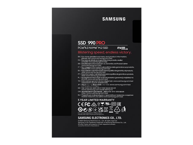 SAMSUNG SSD 990 PRO 2TB M.2 NVMe PCIe MZ-V9P2T0BW