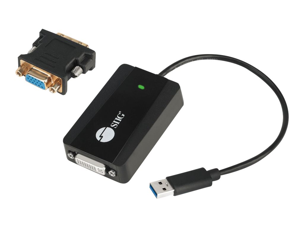 SIIG USB 3.0 to DVI/VGA Pro Adapter 1080p 60Hz
