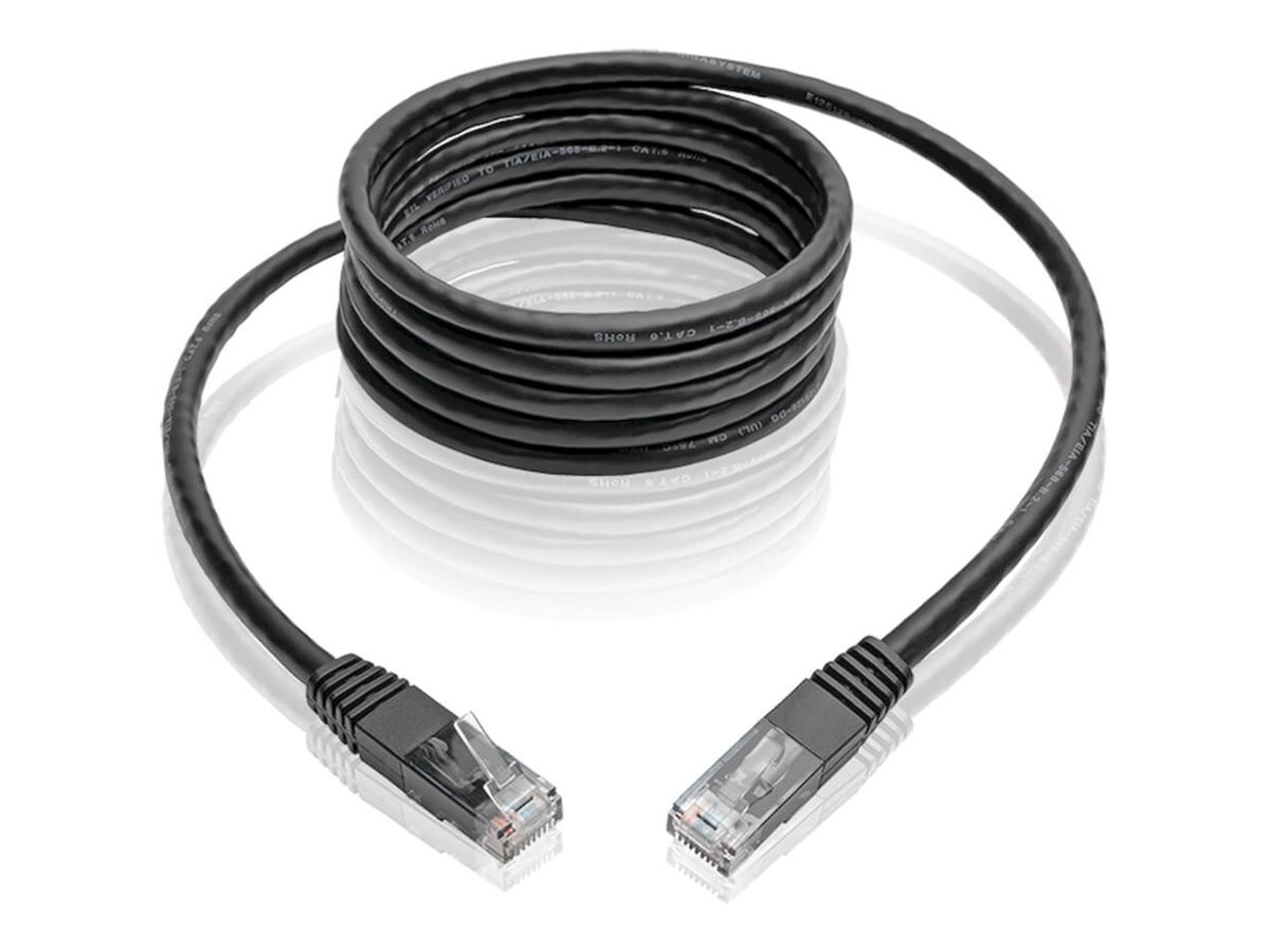 Tripp Lite Cat6 Gigabit Molded Patch Cable RJ45 M/M 550MHz 24 AWG Black 14'