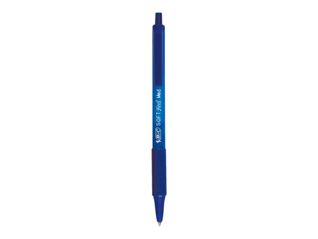 Bic Soft Feel Clic Grip Ballpoint Pen Blue Pack Of 12