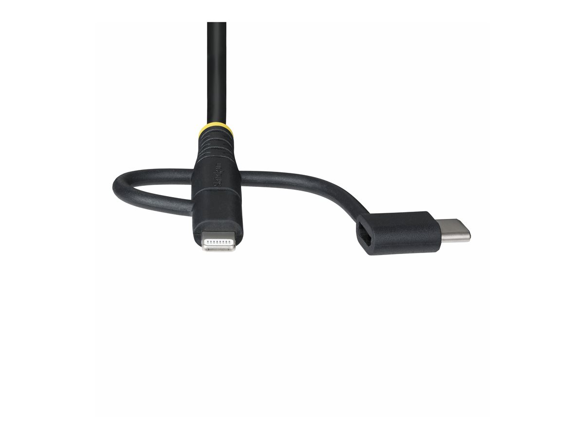 StarTech.com 3.3ft USB Multi Charging Cable, Lightning/Micro-USB/Type-C - sada kabelů USB - 1 m – foto 6