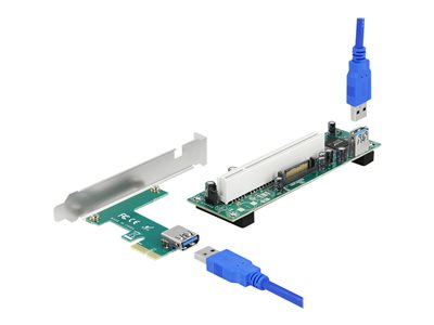 DELOCK Riser Karte PCI Express x1 zu 1 x PCI 32 Bit Slot