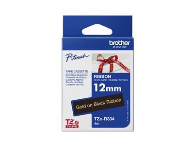 BROTHER P-Touch 12mm black/gold ribbon