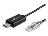 StarTech.com Câble console Cisco USB vers RJ45 de 1,8 m - Cordon rollover compatible Windows, Mac et Linux - 460 Kbps - M/M (ICUSBROLLOVR)