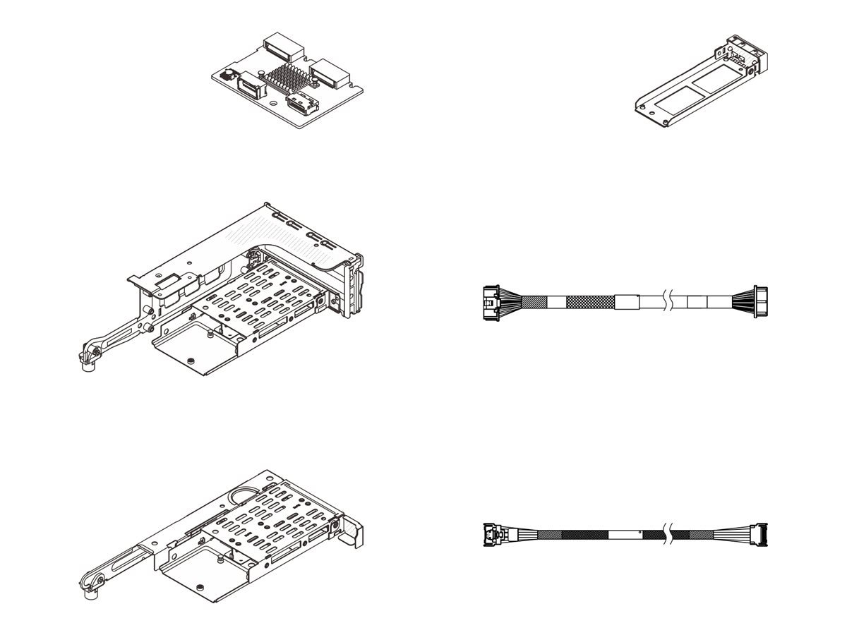 Lenovo - M.2 SATA/NVMe 2-Bay RAID Enablement Kit