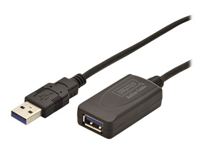 DIGITUS USB 3.0 Verlängerungskabel Typ A -A St/Bu 5.0m, sw - DA-73104