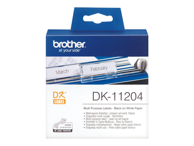 Brother Dk 11204 Multi Purpose Labels 400 Labels 17 X 54 Mm
