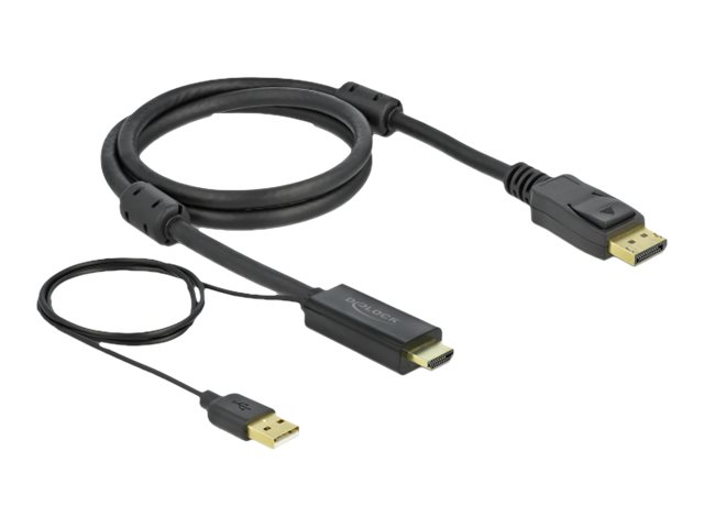 DeLOCK Video/audiokabel DisplayPort / HDMI 1m Sort