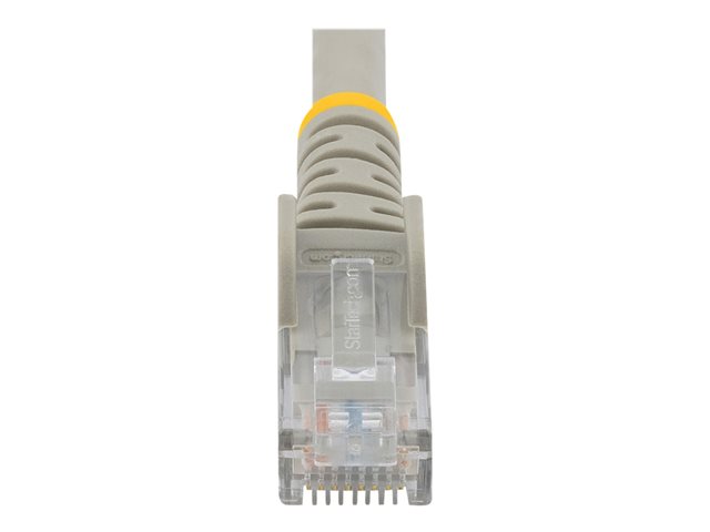 StarTech.com 7ft CAT6 Ethernet Cable, 10 Gigabit Snagless RJ45 650MHz 100W PoE Patch Cord, CAT 6 10GbE UTP Network Cable w/Strain Relief, Gray, Fluke Tested/Wiring is UL Certified/TIA - Category 6 - 24AWG (N6PATCH7GR) - Patch cable - RJ-45 (M) to RJ-45 (M) - 2.1 m - UTP - CAT 6 - molded, snagless - gray