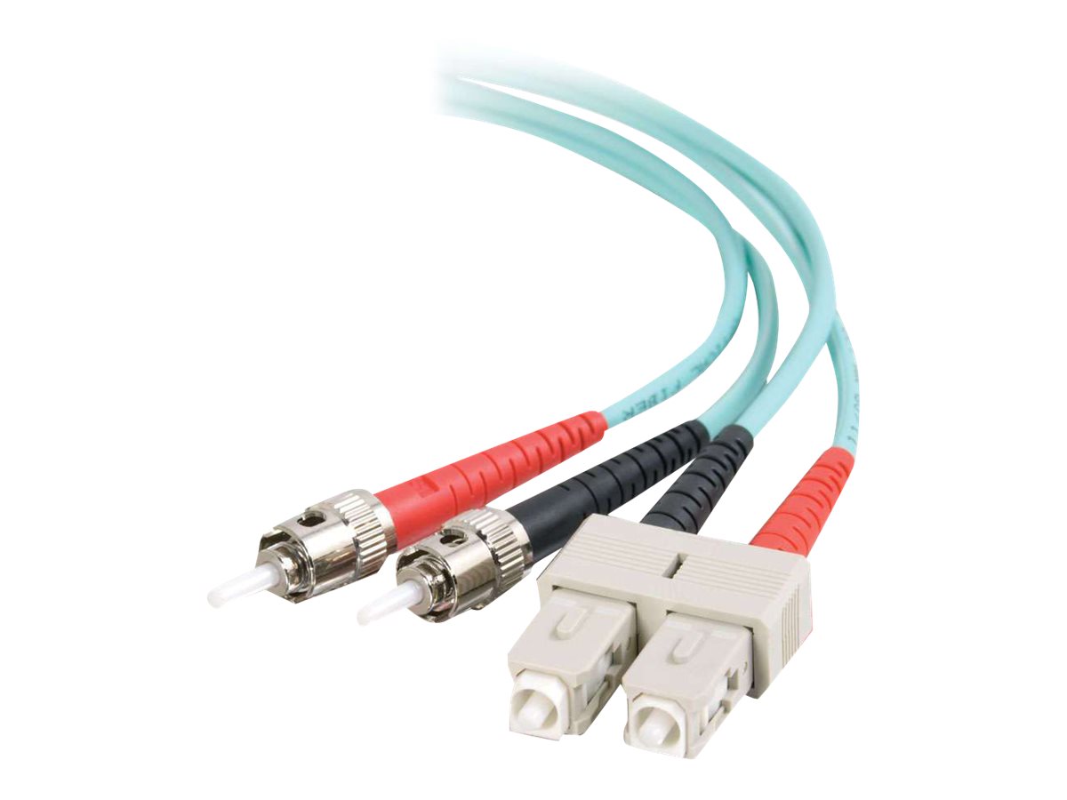 C2G SC-ST 10Gb 50/125 OM3 Duplex Multimode PVC Fiber Optic Cable (LSZH) - síťový kabel - 2 m - 2 m - vodě - barva