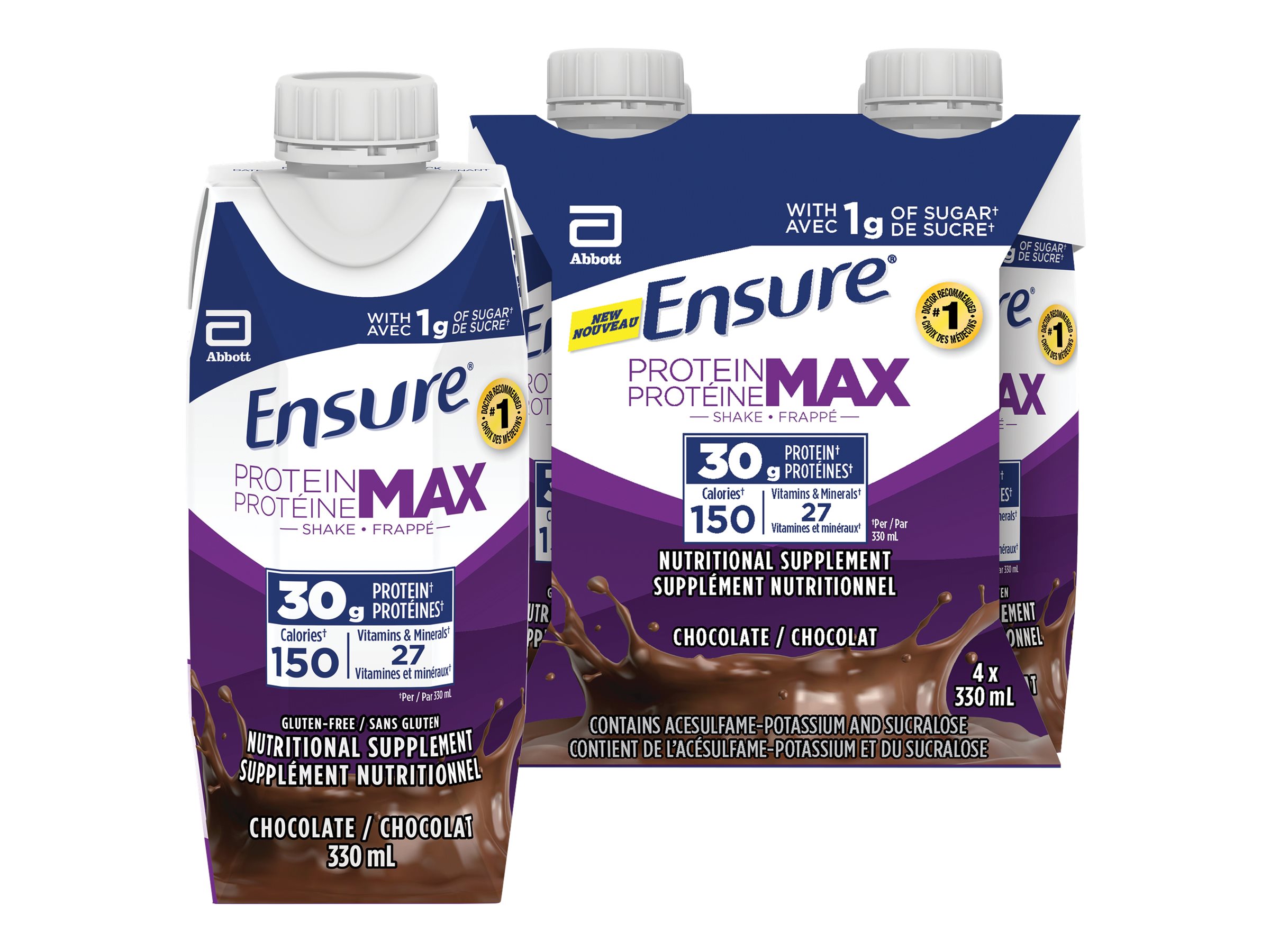 Ensure Max Protein Nutrition Shake Milk Chocolate 4 X 330ml 8180