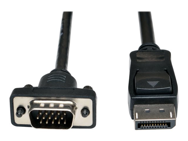 Image of Eaton Tripp Lite Series DisplayPort 1.2 to VGA Active Adapter Cable (DP with Latches to HD15 M/M), 6 ft. (1.8 m) - display cable - 1.83 m