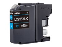 Brother LC235XLC Super High Yield cyan original ink Product shot Right-angle 76400