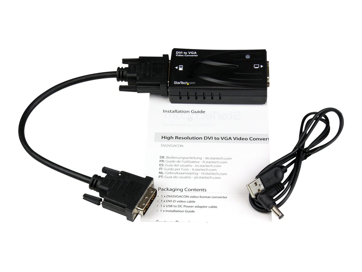  StarTech.com DVI to VGA Cable Adapter - DVI (M) to VGA (F) - 1  Pack - Male DVI to Female VGA (DVIVGAMF), Beige : Electronics