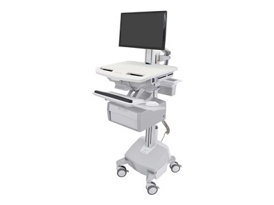 Ergotron StyleView Electric Lift Cart with LCD Pivot, LiFe Powered, 1 Tall Drawer (1x1)