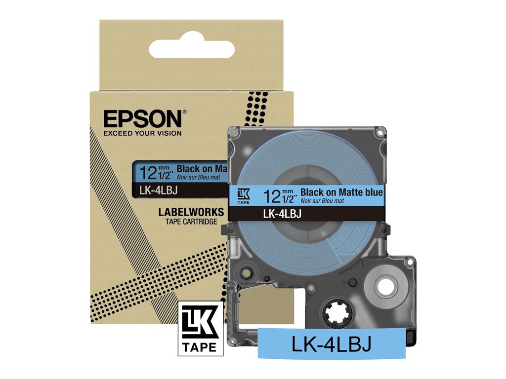 EPSON Matte Tape Blue/Black 12mm 8m