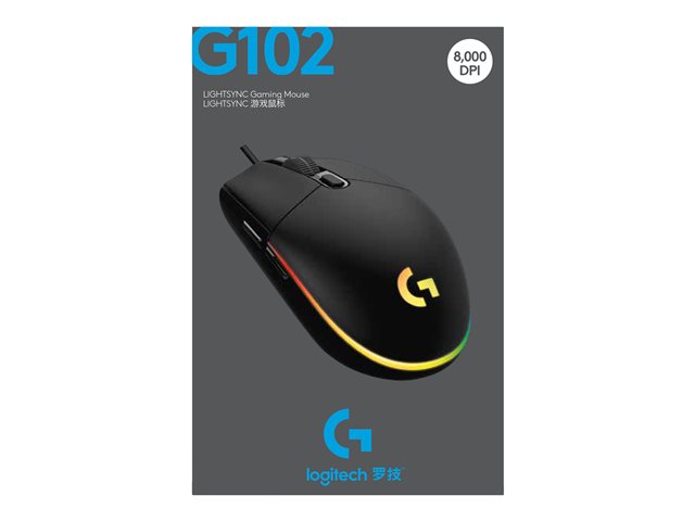 LOGI G102 LIGHTSYNC - BLACK - EER