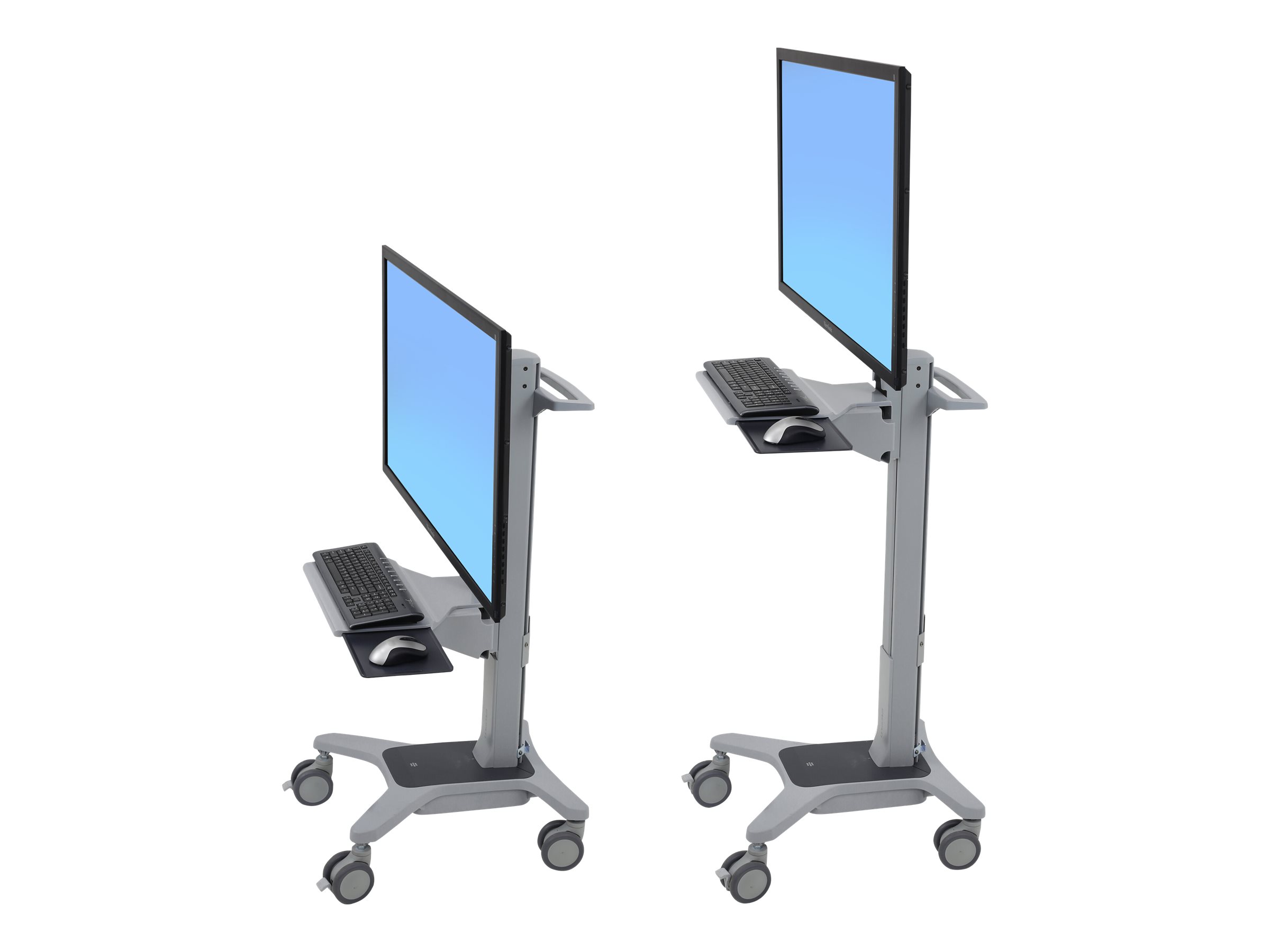 Ergotron Neo-Flex WideView WorkSpace cart for flat panel / keyboard / mouse / CPU two-tone Product shot Front 79800