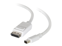 C2G 10ft Mini DisplayPort to DisplayPort Adapter Cable M/M - White