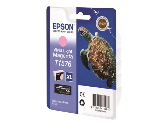 Epson T1576 - vivid light magenta - original - ink cartridge