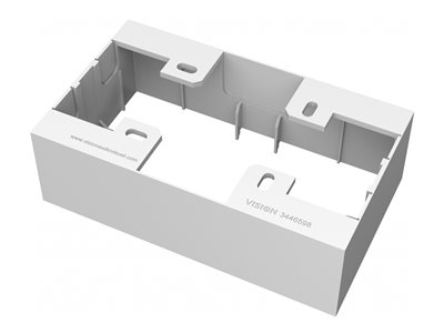 Modular AV faceplate component - double-gang surfa