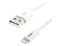 StarTech.com 1m (3ft) White Apple 8-pin Lightning Connector to USB Cable for iPhone / iPod / iPad - Charge and Sync Cable - 1 meter (USBLT1MW) Lightning-kabel 1m