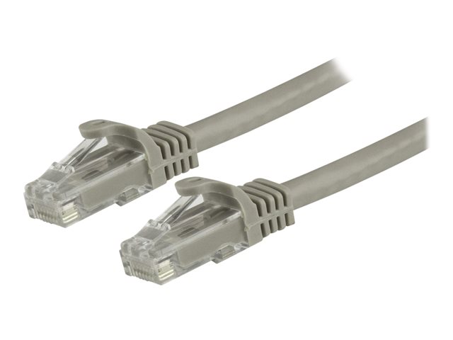 Image of StarTech.com 1.5m CAT6 Ethernet Cable, 10 Gigabit Snagless RJ45 650MHz 100W PoE Patch Cord, CAT 6 10GbE UTP Network Cable w/Strain Relief, Grey, Fluke Tested/Wiring is UL Certified/TIA - Category 6 - 24AWG (N6PATC150CMGR) - patch cable - 1.5 m - grey
