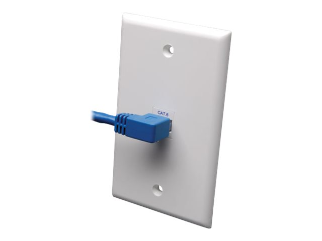 Eaton Tripp Lite Series Left-Angle Cat6 Gigabit Molded UTP Ethernet Cable (RJ45 Left-Angle M to RJ45 M), Blue, 5 ft. (1.52 m)