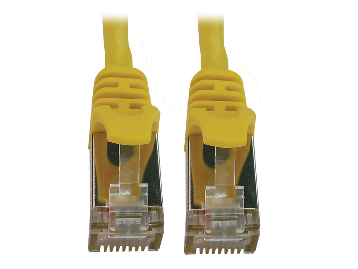 Eaton Tripp Lite Series Cat6a 10G Snagless Shielded Slim STP Ethernet Cable (RJ45 M/M), PoE, Yellow, 10 ft. (3.1 m)