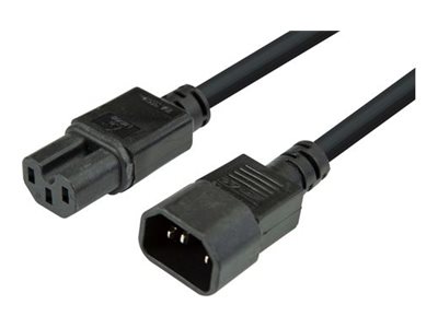 Dynamix C-POWERCX15-1 power extension cable IEC 60320 C15 to IEC 60320 C14 1 Product shot Right-angle 79250