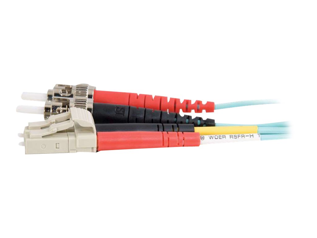 C2G LC-ST 10Gb 50/125 OM3 Duplex Multimode PVC Fiber Optic Cable (LSZH) - síťový kabel - 1 m - 1 m - vodě - barva – foto 2