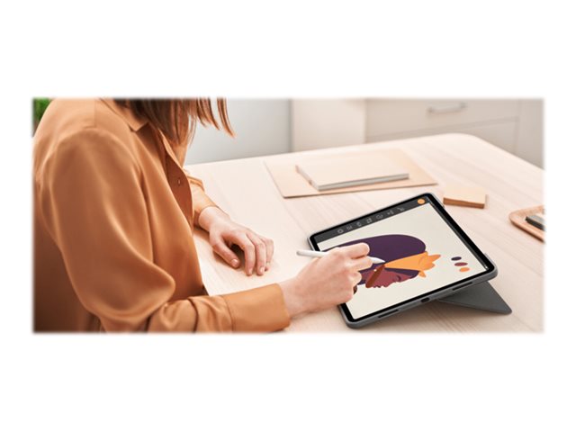 Logitech Combo Touch - klávesnice a pouzdro - s trackpad - QWERTY - španělská - oxfordská šedá Vstupní zařízení – foto 11