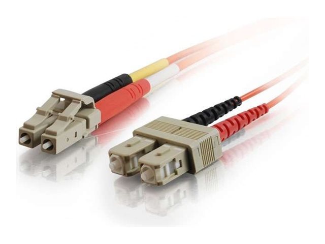 C2G 6m LC-SC 50/125 OM2 Duplex Multimode PVC Fiber Optic Cable